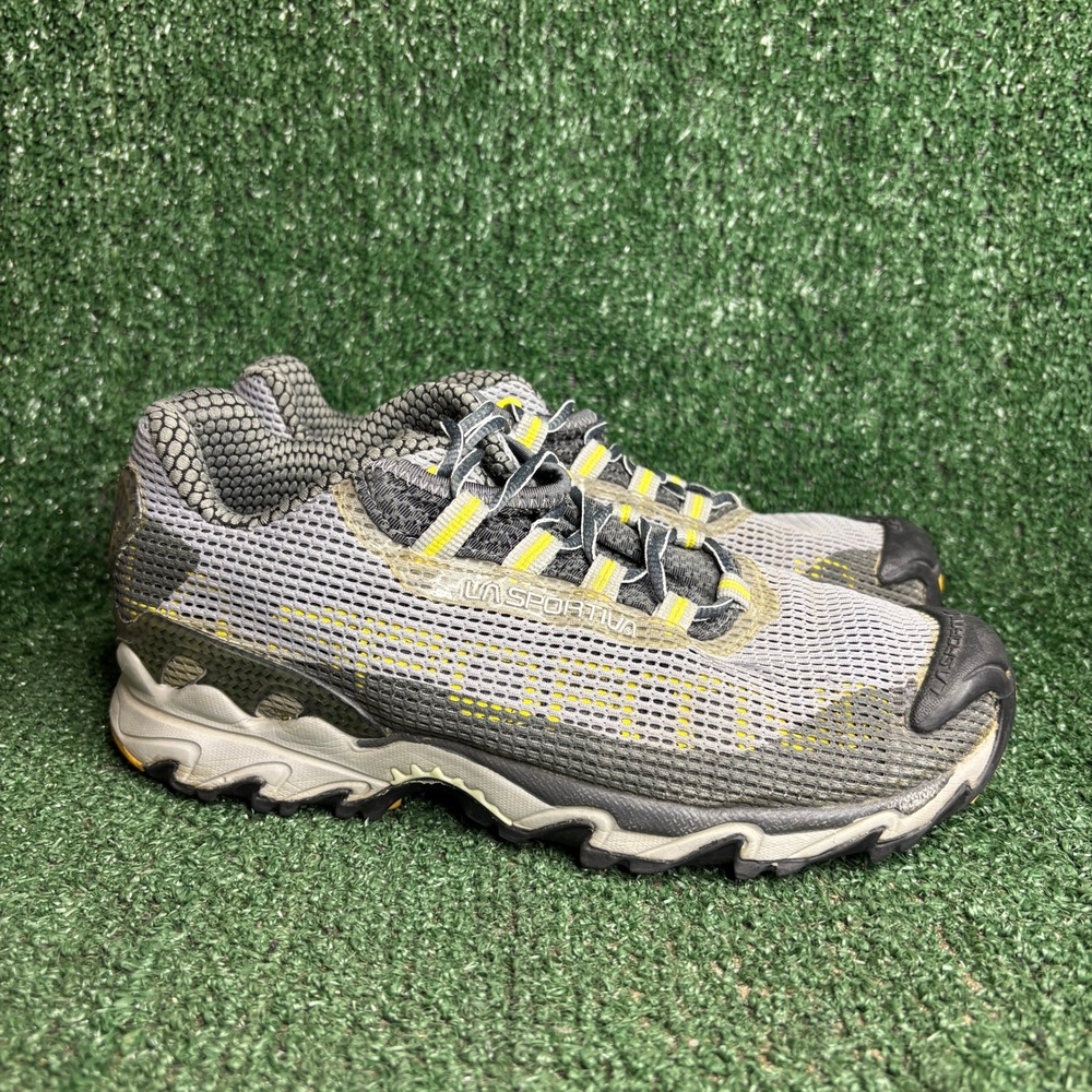 La Sportiva Wild Cat Mesh Impact Brake Trail Running Shoes Grey Yellow Women 9.5
